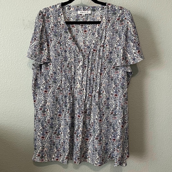 Rose + Olive Blouse - Size 1X - Picture 1 of 5